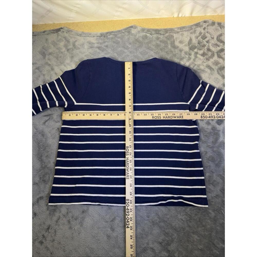 J. Crew Women's Striped Button Shoulder Artist Tee Size M - Picture 7 of 10